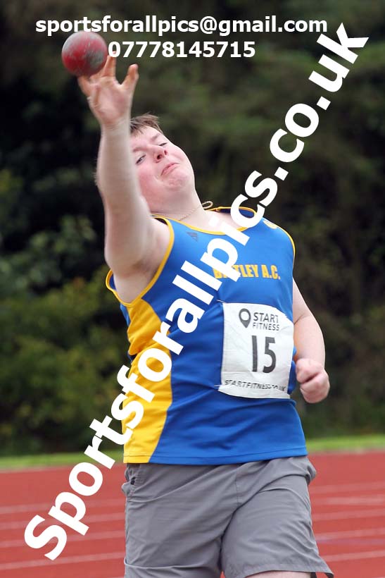 Shot putt, NECAA Open Meeting, Morpeth, Sunday, September 27th. David T. Hewitson/Sports for All Pics
